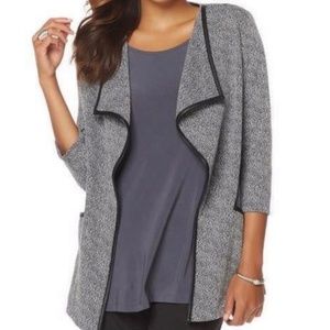 Forever 21 Grey and Black Blouce Cardigan Jacket